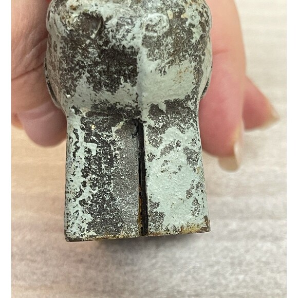 Vintage Cast Iron Chinese Tang Dynasty Style War Horse Sculpture, Patina Finish - Picture 7 of 8